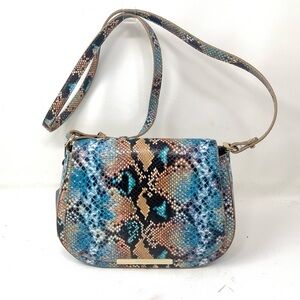 Brahmin NWT Small Nadine Crossbody Bag in Ocean Lilyana.